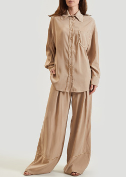 Костюм бежевого цвета Clothe из рубашки и брюк, фото